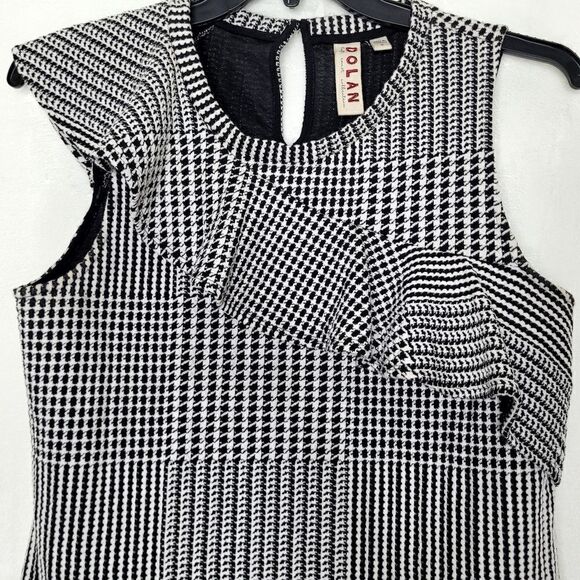 Anthropologie Dolan Left Coast Callan Ruffled Houndstooth Top Size Medium - Picture 6 of 11